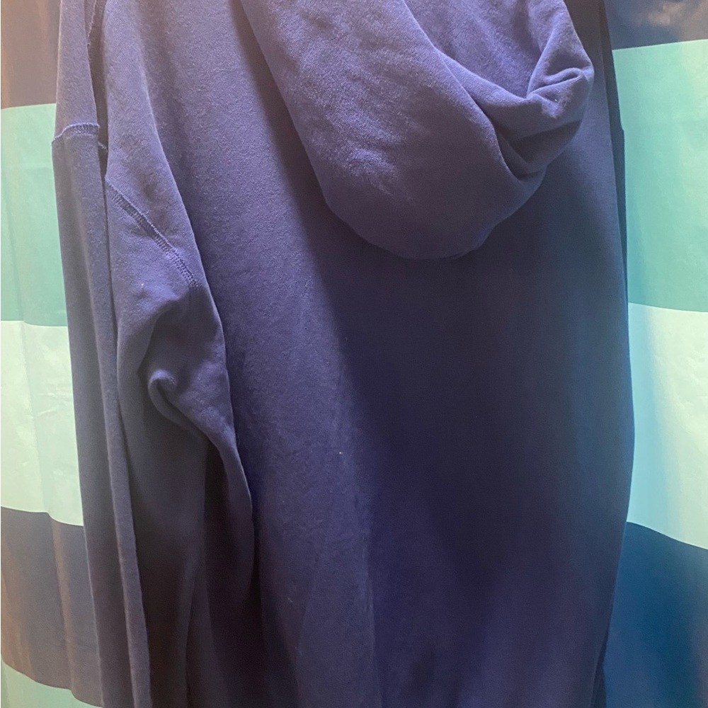 Blue Ralph Lauren Polo Hoodie with Red Logo - Picture 2 of 2